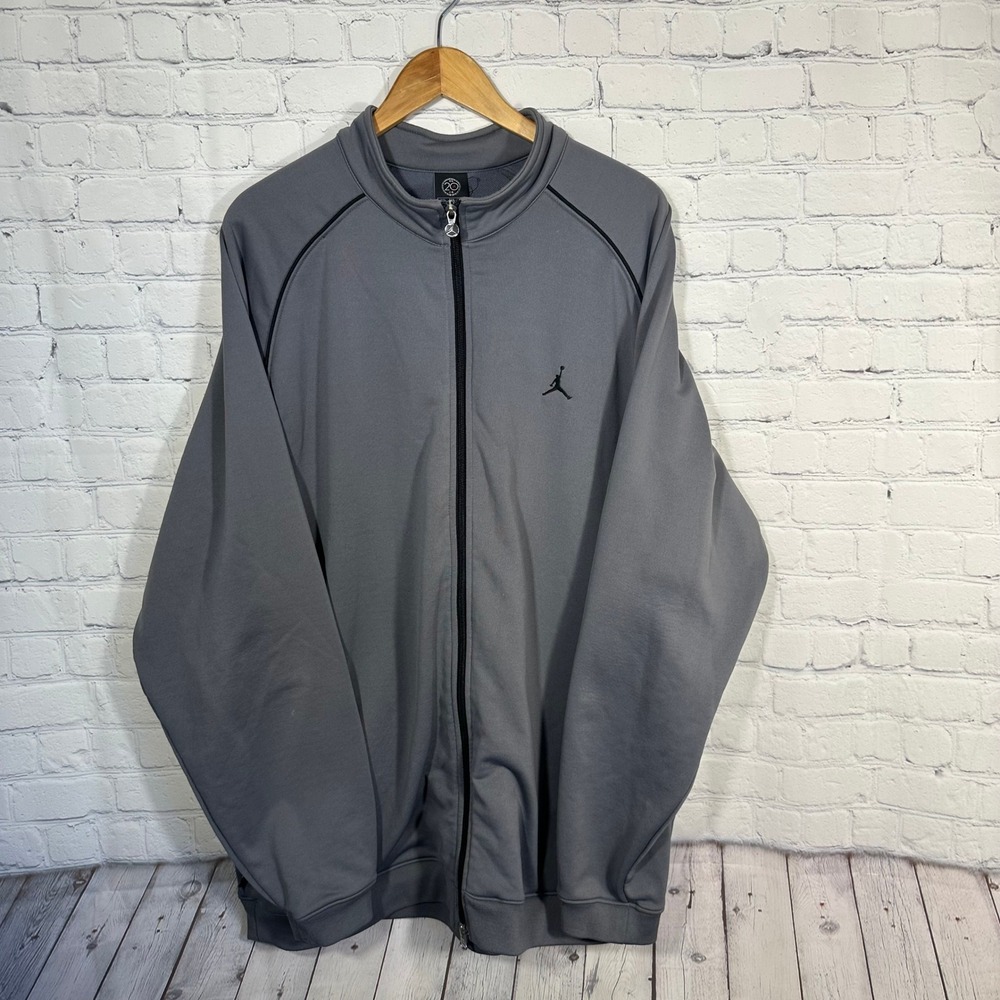 Jordan Brand 20th Anniversary Grey Full Zip Track Jacket Mens XXL Jumpman Logo